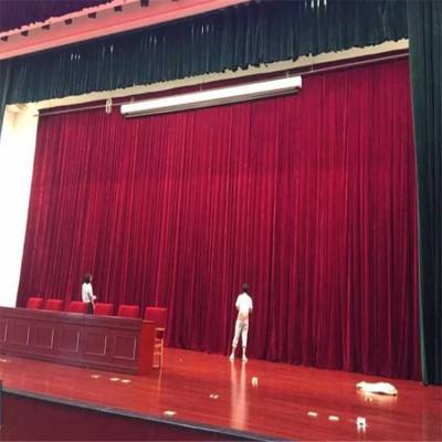 阜新舞台幕布订做礼堂幕布电动对开舞台大幕批发厂家