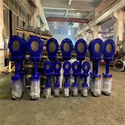 对夹式气动不锈钢明杆刀型闸阀pz973x10cdn800明杆刀型闸阀浆液阀浆料