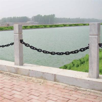 江苏徐州直径14毫米河道景区石柱护栏铁链直径14毫米工程防护链条