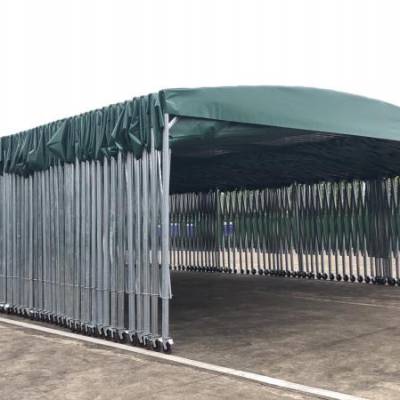 移动雨棚大型仓库帐篷大型折叠帐篷推拉活动雨棚大排档雨棚移动式车棚