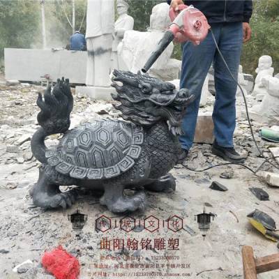 石雕龙龟汉白玉石龟龙生九子招财神龟*龟