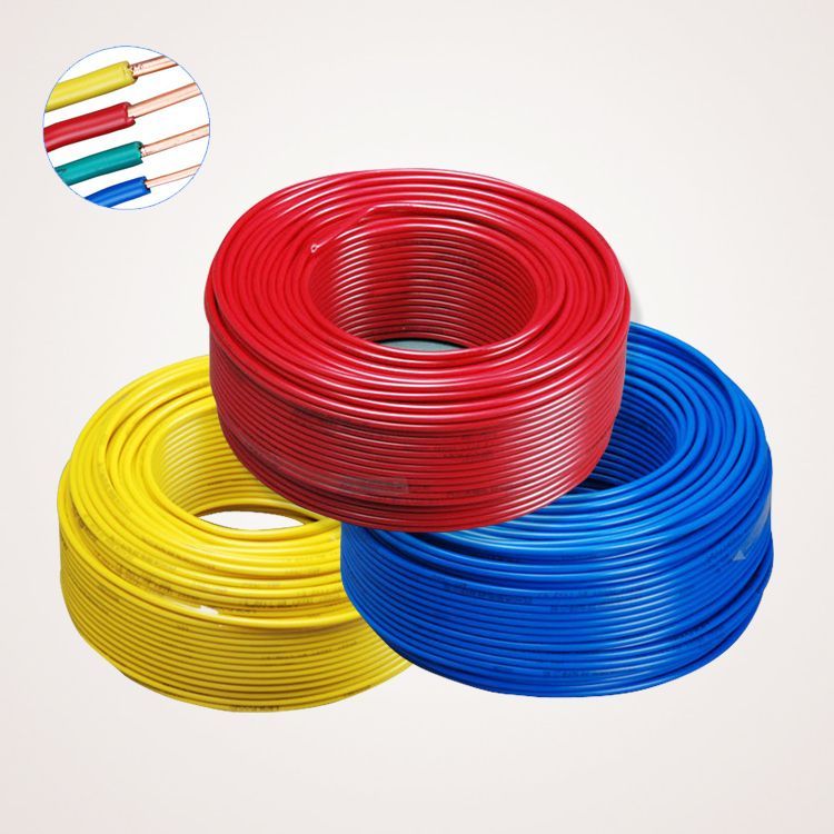 【供应鸿雁正品电线 /家装国标bv1.5平方单芯铜线/100米一卷】图片