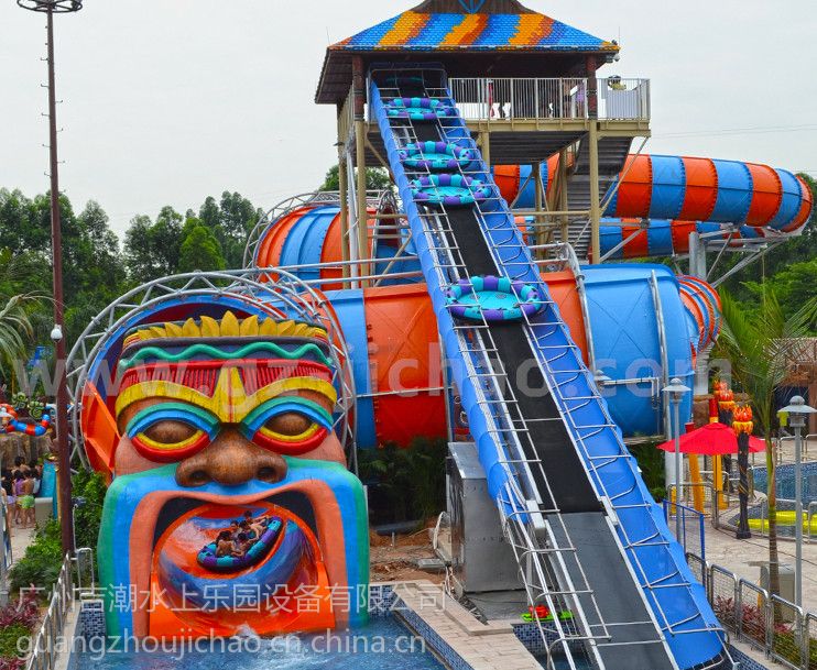 供应广州吉潮水上乐园设备大型巨蟒滑梯