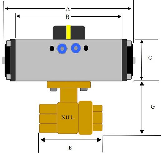 q611f16p氣動銅球閥雙作用氣動球閥gtd氣動閥