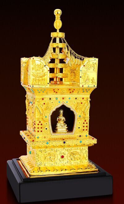 琉璃舍利塔实拍细节图查看琉璃骨灰盒骨灰瓶方形圆形都可定制