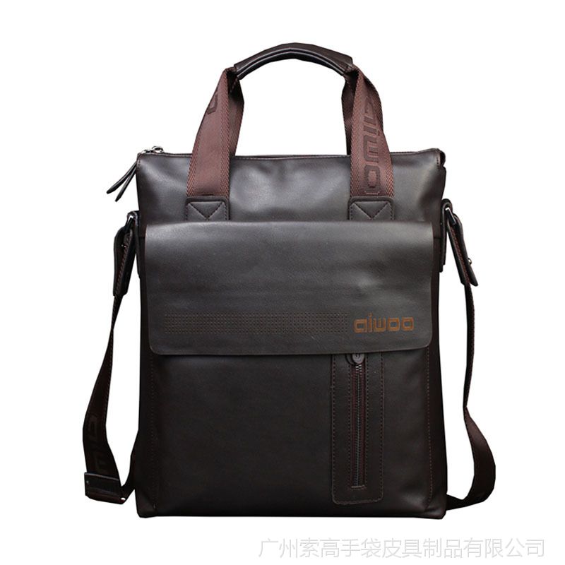 pvc皮包手提斜跨电脑包男士商务包法式单肩包图片
