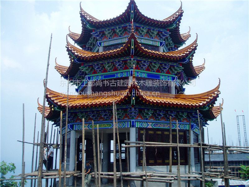 【供应三层挑檐六角亭 仿古防腐景观木亭 园林景观木亭 木屋定做】