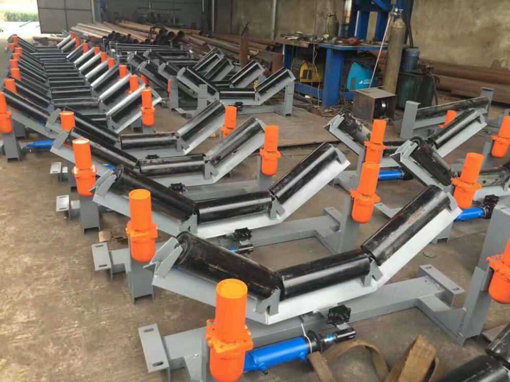 皮带运输机液压调偏器链式单向机械式调偏器全自动调偏器图片