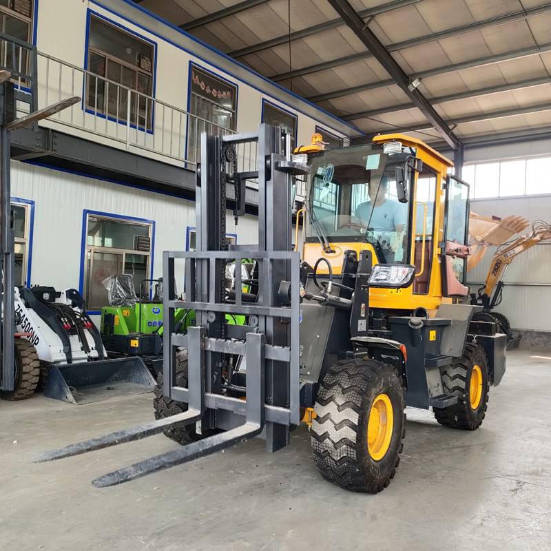 装载机改叉车图片四驱越野叉车叉石材叉车价格ss1