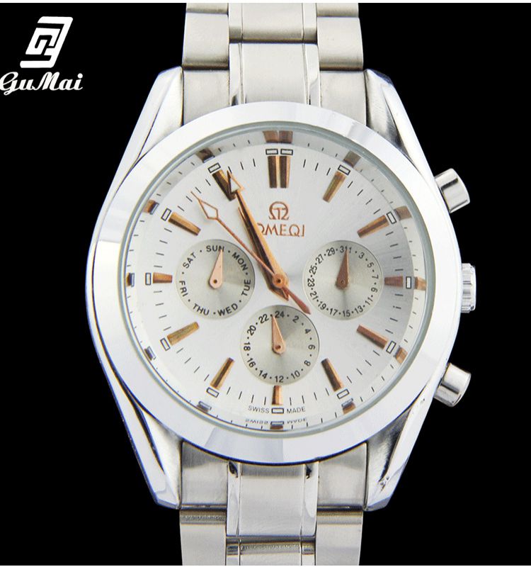 供应古迈真品欧米奇系列男士休闲商务腕表手表气质男机械表gm5014
