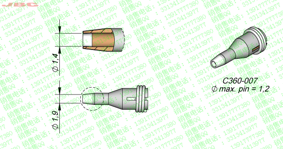 西班牙 JBC C360-007 C360007 吸锡嘴