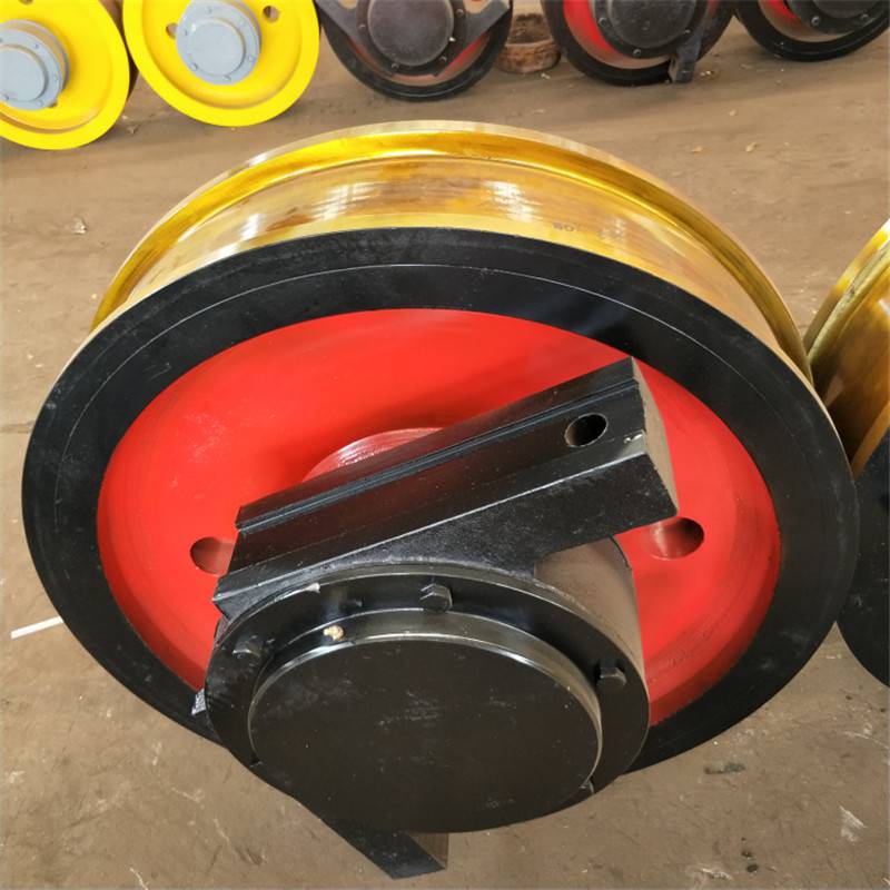 【800*200电动平车车轮组 锻打轮子 矿车行走轮】