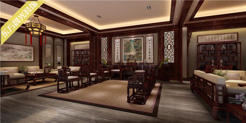 供应四合院室内装修效果图设计古典芬芳图片