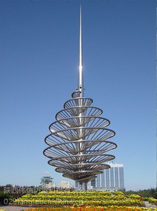 【楼顶装饰避雷塔-拉线塔,工艺塔-新疆防雷】图片