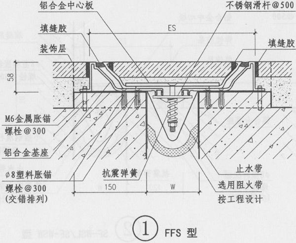 供应成都变形缝抗震型变形缝图集04cj013ffs