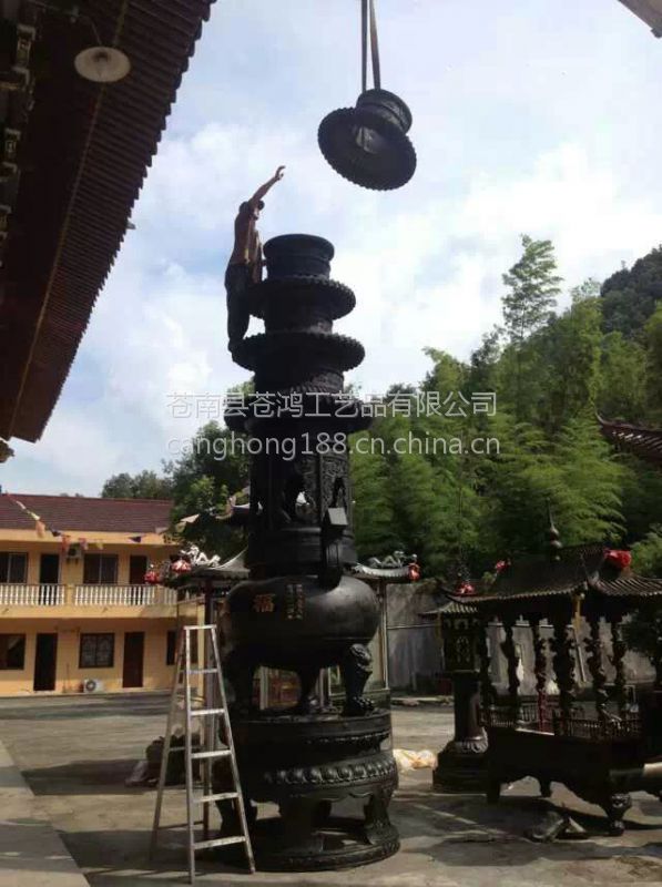 苍鸿法器供应***宝鼎 铸铜五层古宝鼎 屋外户外大型古宝鼎