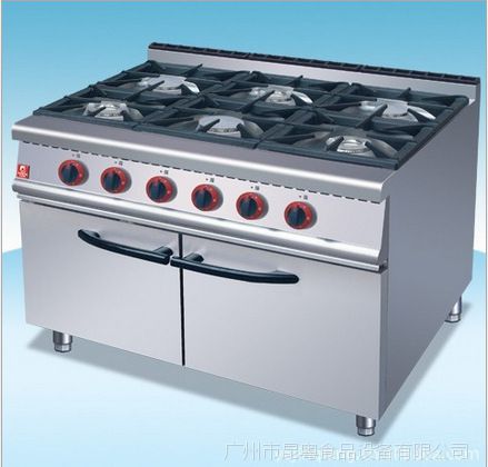 佳斯特usra6六头燃气台式煲仔炉连柜座商用厨房设备图片