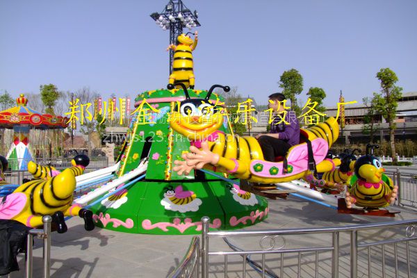 【小蜜蜂多少钱卡通弹跳蜜蜂游艺设备郑州金山游乐设备旋转小蜜蜂js