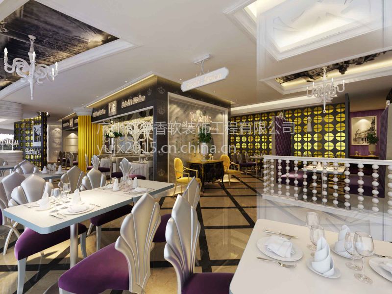珠海餐厅软装搭配效果图广州郁金香软装图片