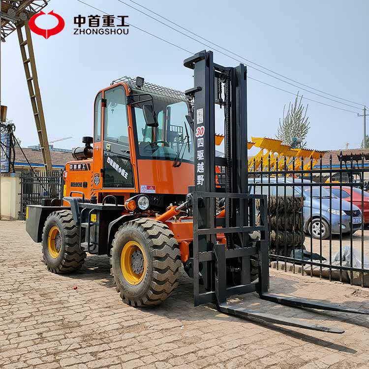 沙滩叉装车装载机式越野叉车45吨四驱搬运车售价zyj