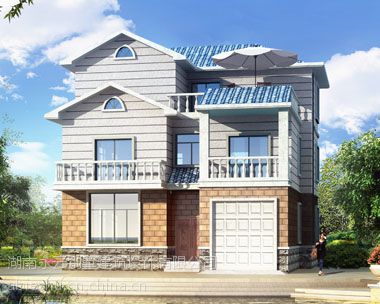 永云at083三层带车库露台豪华别墅设计全套施工图纸111m129m图片