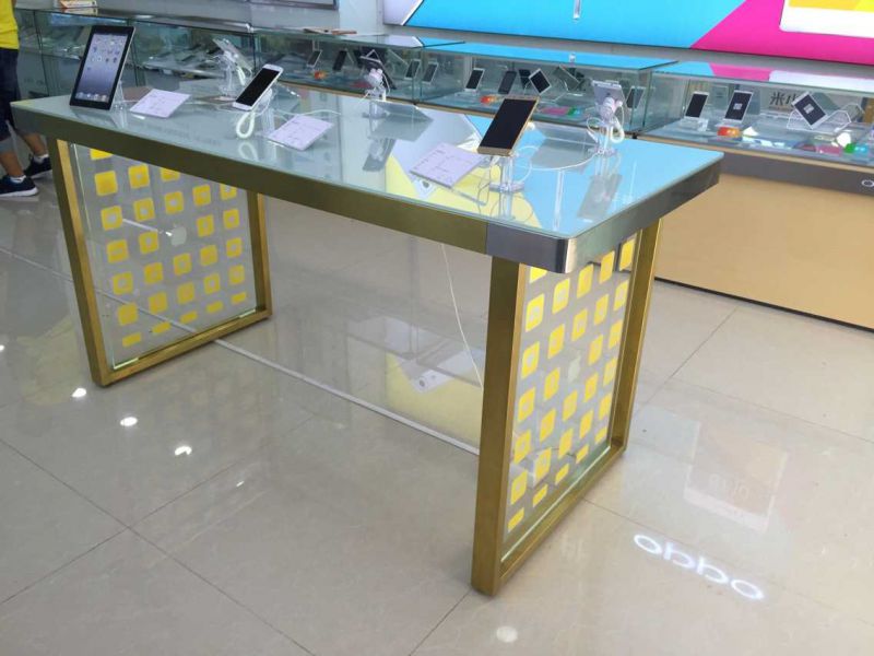 创先华为oppo开放式数码手机体验台展示台不锈钢展示柜配件柜定做图片