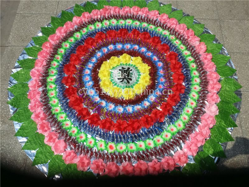 2米花圈a09雄县米家务镇正乾花圈厂批发各尺寸布花圈可来样订做图片