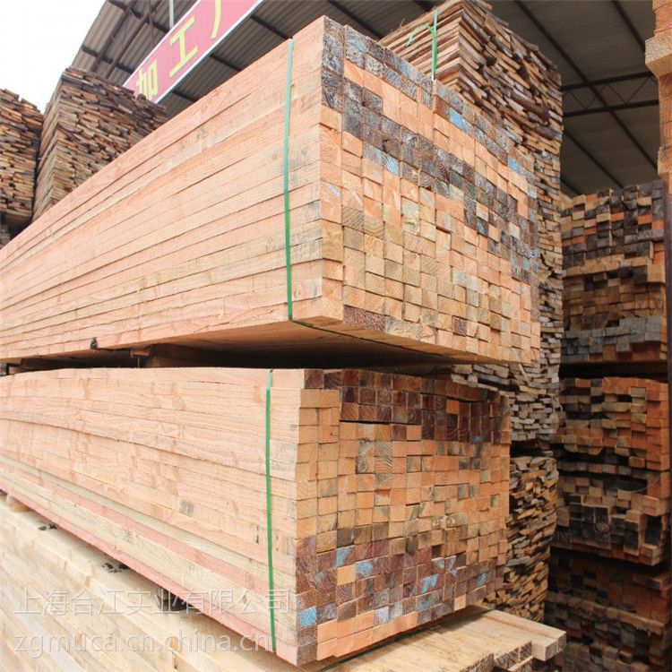【上海合江批发 花旗松 云杉木方 云杉脚手架 口料 松木方木无节材】
