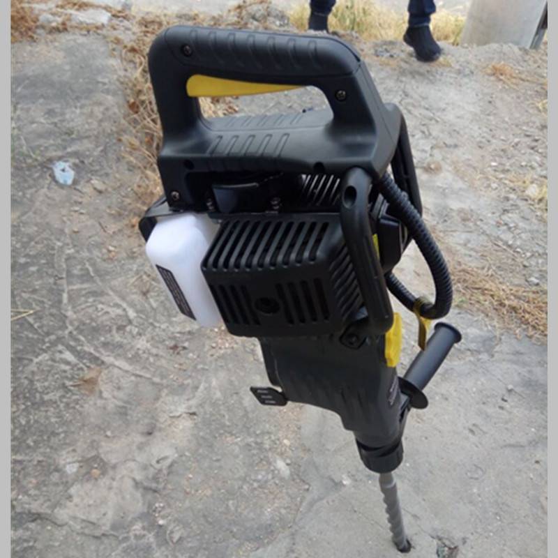 汽油冲击钻汽油镐汽油镐工地使用汽油镐设备图片