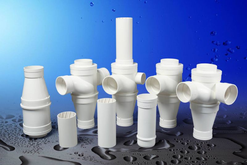 供应瑞河牌pvcu漩流降噪特殊单立管件rh103a漩流左90度四通