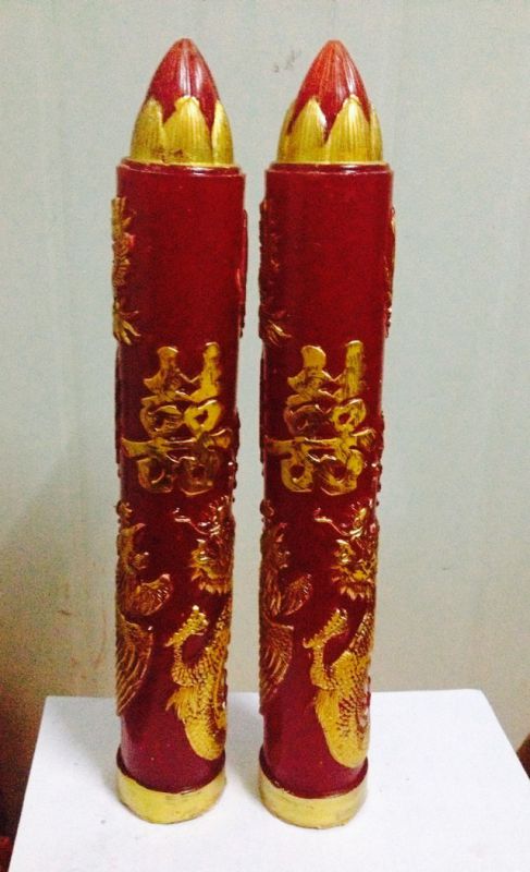 供应供应一斤尖头龙凤双喜橡胶工艺蜡烛模具批发