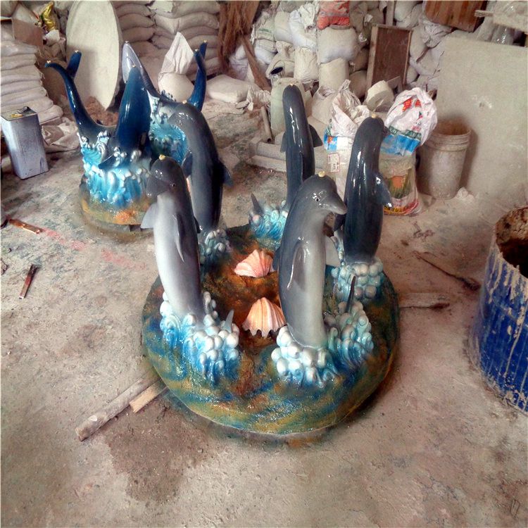 玻璃钢海豚动物海洋生物摆件海洋玻璃钢雕塑鱼装饰海洋生物玻璃钢定制