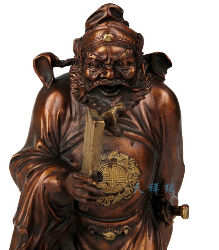 供应钟馗铜像纯铜钟馗像摆件祛邪装饰品