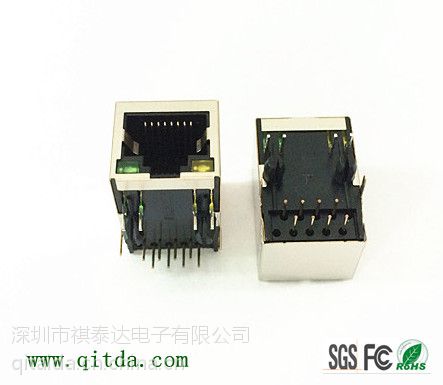 深圳rj45插座厂家网络插座连接器接口母座千兆带变压器