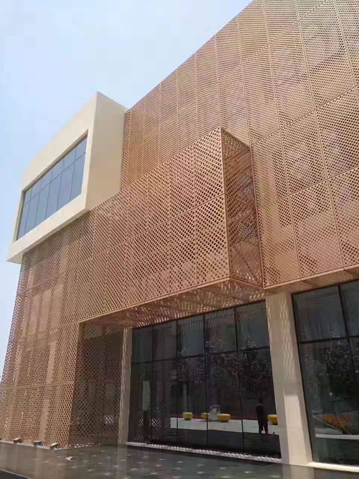 【广州供应铝单板拉伸铝制网格板铝幕墙装饰铝天花菱形网板鱼鳞型网板