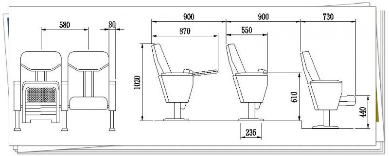 椅子设计三视图带尺寸图片