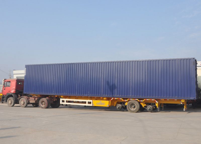 轻量化48英尺集装箱运输半挂车长度多少高度多少金达挂车图片