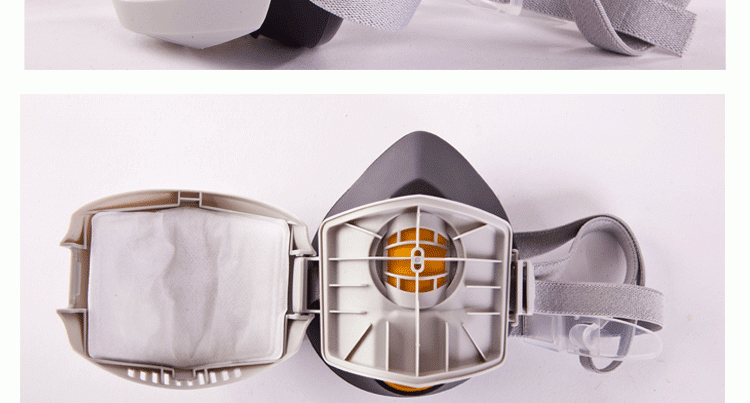 思创stax橡胶防尘口罩面罩防粉尘防微毒实验用半面罩面具