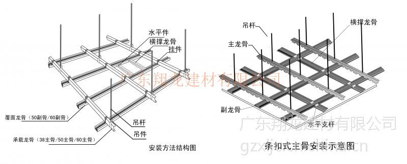 翔龙轻钢龙骨厂家生产c型石膏板天花吊顶龙骨60主骨2707