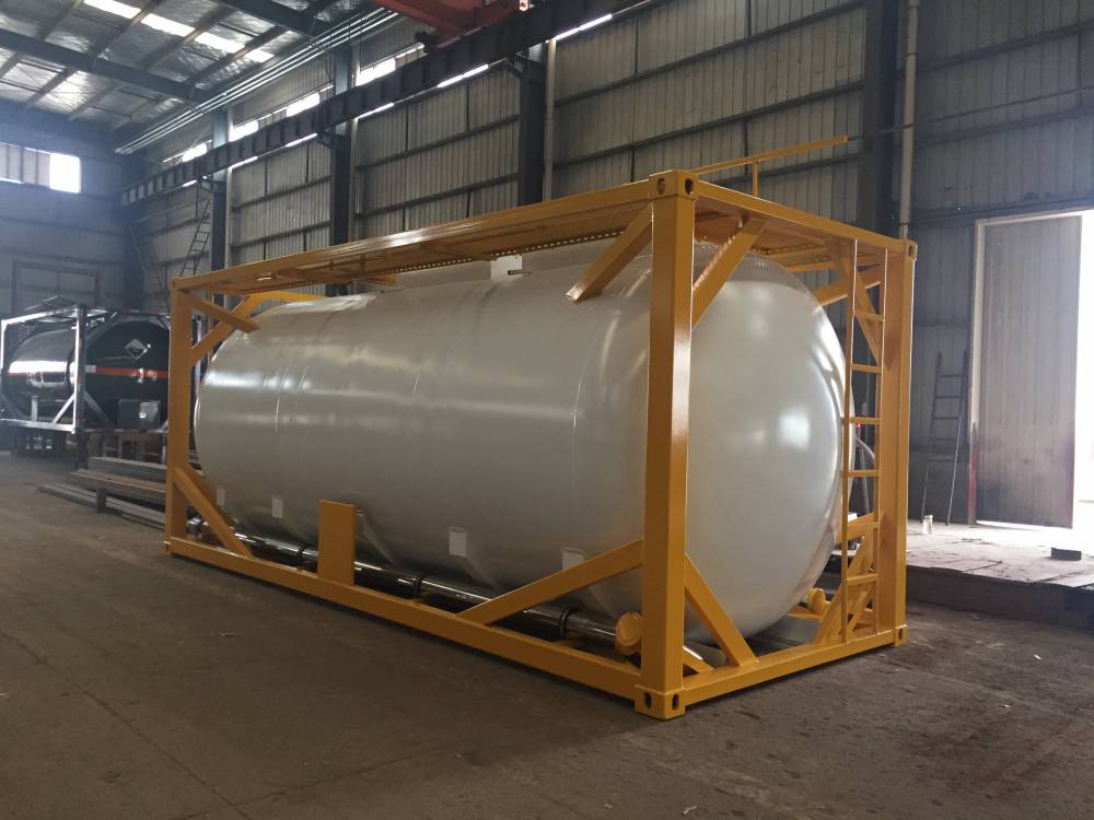 三十英尺盐酸钢衬塑盐酸液体货集装箱