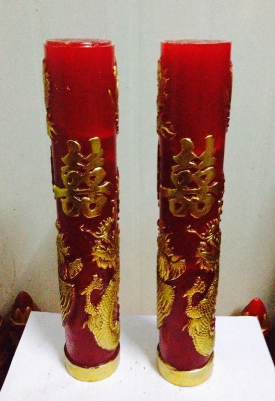 供应供应一斤尖头龙凤双喜橡胶工艺蜡烛模具批发