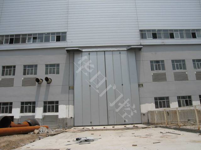 湖北电动折叠门***|武汉钢厂手动折叠门|钢厂车间折叠门大门