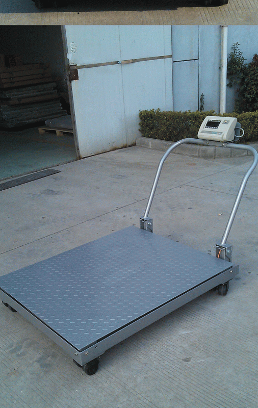 定制液压移动电子地磅1t2t3t平板推车磅秤叉车可移动简易地磅