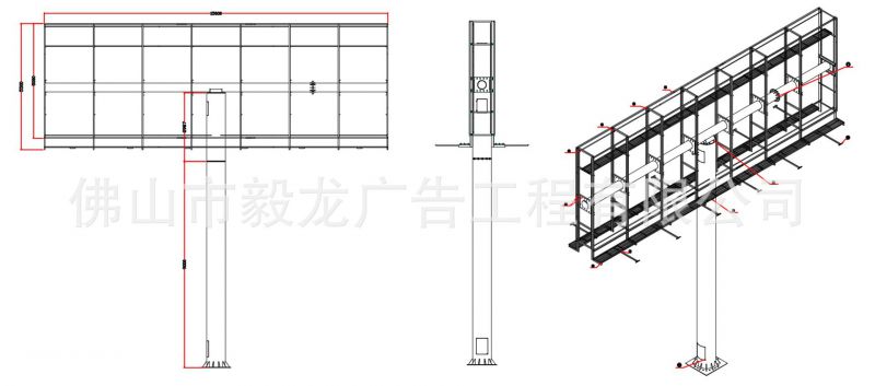 钢结构立柱尺寸图片