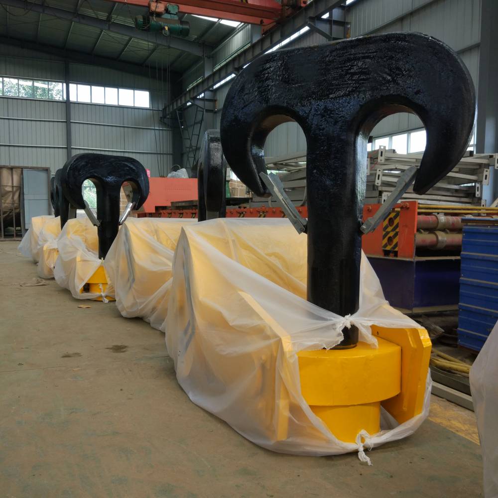 100t起重机双钩半封吊钩组铸钢滑轮韶关钩头保险卡钩头材质dg20钢