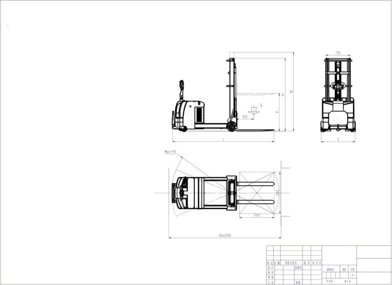 meketech全电动平衡重堆高车24vmd10b16