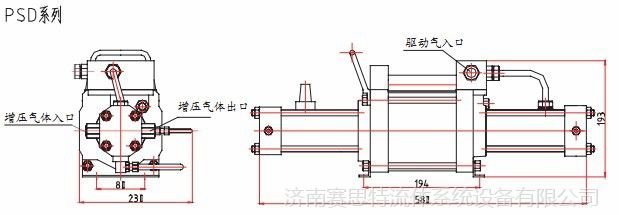 PSD系列气体增压泵结构图