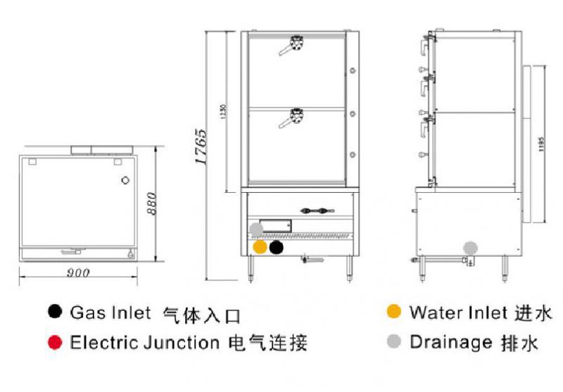 海鲜蒸柜内部结构图图片