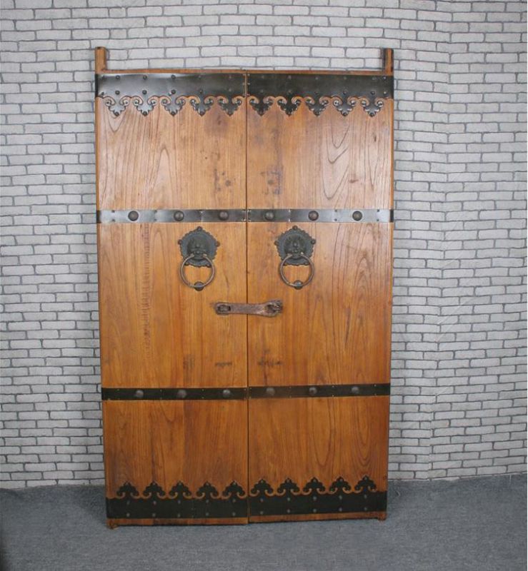 仿古大门双开木门别墅复古农村大门寺庙古建实木铜钉大门