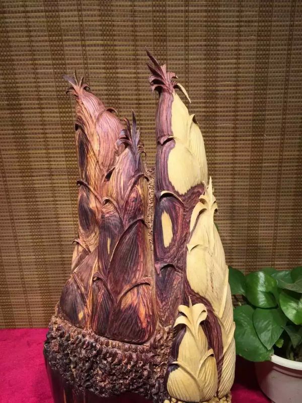 千年紫檀柳根雕镂空雕花开富贵非崖柏紫檀柳收藏工艺品批发